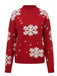 Pull à col roulé en polaire à motif flocon de neige années 1940