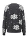Pull à col roulé en polaire à motif flocon de neige années 1940