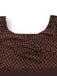 [Prévente] Robe carreaux vichy marron dos nu lacé et volants années 1950