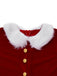 Ensemble robe en velours rouge pour Mme Claus des années 1930