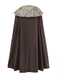 Manteau cape à revers en fausse fourrure des années 1960