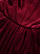Robe courte en velours uni à col carré des années 1970