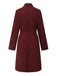 Robe unie col roulé et ceinture style avec poche années 1940