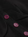 Robe trapèze motif chat larges bretelles rouge violacé des années 1950
