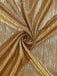 Robe à manches chauve-souris et taille froncée ornée de feuilles d'or années 1970