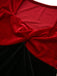Robe moulanteen velours col en V torsadé rouge et noire des années 1960