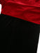 Robe moulanteen velours col en V torsadé rouge et noire des années 1960