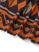 Robe bohème marron à imprimé tribal et décolleté en V profond style années 1970