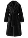 Robe de chambre en fausse fourrure à revers uni des années 1950