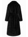 Robe de chambre en fausse fourrure à revers uni des années 1950
