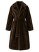 Robe de chambre en fausse fourrure à revers uni des années 1950