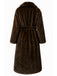 Robe de chambre en fausse fourrure à revers uni des années 1950
