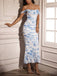 Robe Bodycon Épaules Dénudées Fleurs Maille Ruchée Années 80