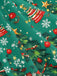 Robe trapèze à nœud et patchwork sapin de Noël années 1950