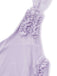 Robe asymétrique violette à volants et à une épaule en maille années 70