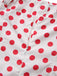 Robe Rouge Pois Col Carré Bretelles Larges Années 50