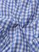 Robe empire bleue à carreaux vichy bretelles nouées sur les épaules années 1960