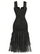 Robe bodycon uni maille patchwork ruchée 1930s