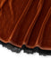 Robe unie marron à revers en velours deux-pièces années 1940