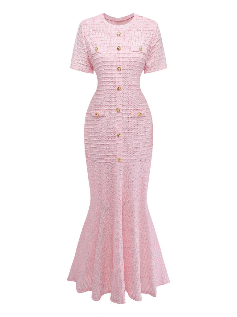 Ajouré à Carreaux Robe Sirène Années 1930 2