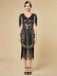 Robe Charleston à franges et sequins années 1920