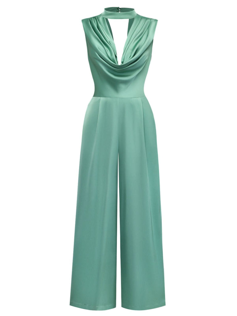 Vert Uni Mock Combinaison Années 1940 2