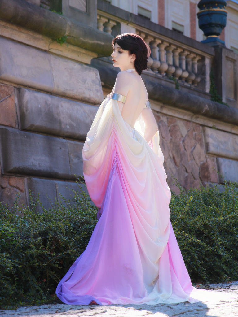Robe Cosplay Padmé Amidala Star Wars Dégradé Violet