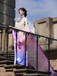 Robe Cosplay Padmé Amidala Star Wars Dégradé Violet
