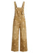 Salopette Bleue à Jambes Larges Florale Denim Années 1940