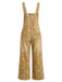 Salopette Bleue à Jambes Larges Florale Denim Années 1940