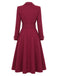 Manteau croisé ceinturé rouge vin années 1930