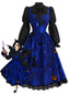 2PCS Robe Halloween et blouse à manches virago années 1940