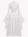 Robe médiévale en dentelle à col haut et manches évasées Années 1940 - 6
