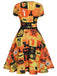 Robe col reine à lacets pour Halloween des années 1950