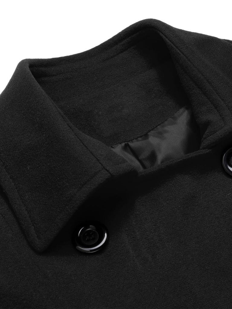 [Prévente] Manteau slim à revers couleur unie des années 1950