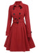 [Prévente] Manteau slim à revers couleur unie des années 1950