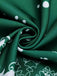 Robe verte à épaules dénudées en forme de flocon de Noël des années 1950