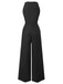 Combinaison noire boutonnée sans manches des années 1950