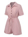Combishort unie à lacets et col chemise des années 1950