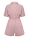 Combishort unie à lacets et col chemise des années 1950
