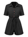 Combishort unie à lacets et col chemise des années 1950