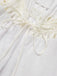 Cache-maillot blanc uni à taille creuse des années 1960