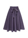Jupe unie violette des années 40 avec ceinture