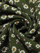 Robe marguerite à boutons revers vert des années 1950