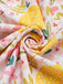 Robe rose à col en V et motif fleurs des années 1950