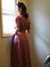 Robe à fleurs en V rouge vin des années 40 Vintage