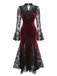 Robe sirène manches longues en dentelle des années 1930