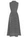 Robe sans manches à rayures et revers des années 1940