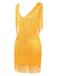 Robe sans manches à col en V franges des années 1920