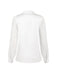 Chemisier blanc manches bouffantes col rond en satin années 40